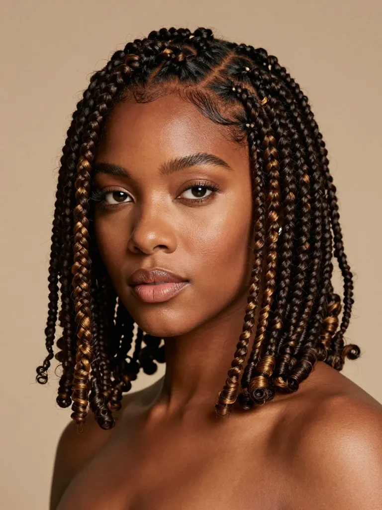 4. The Side-Part French Curl Bob with Color
