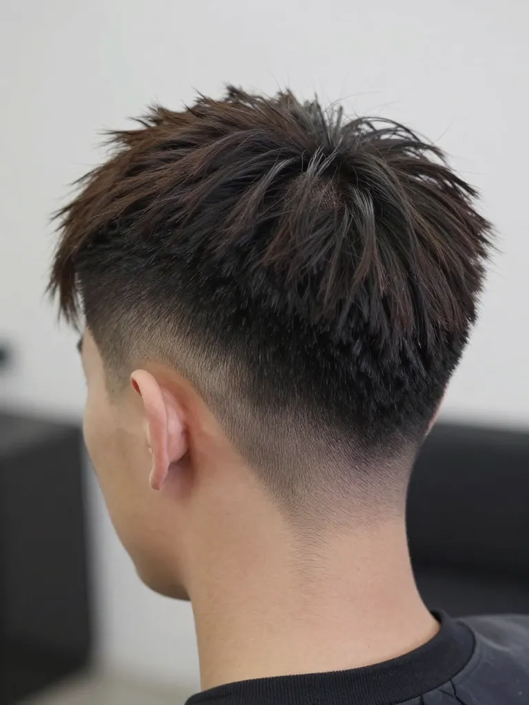 Step 4: Shape the Mullet Back - The Burst Fade Mullet