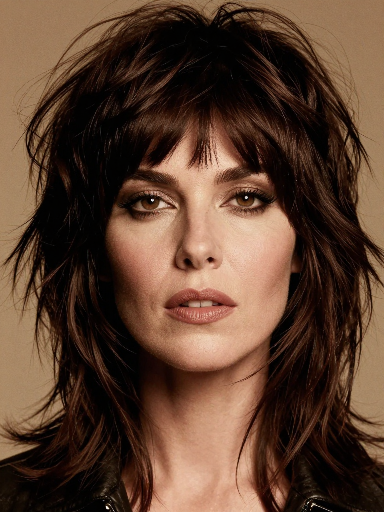 Shag with curtain bangs