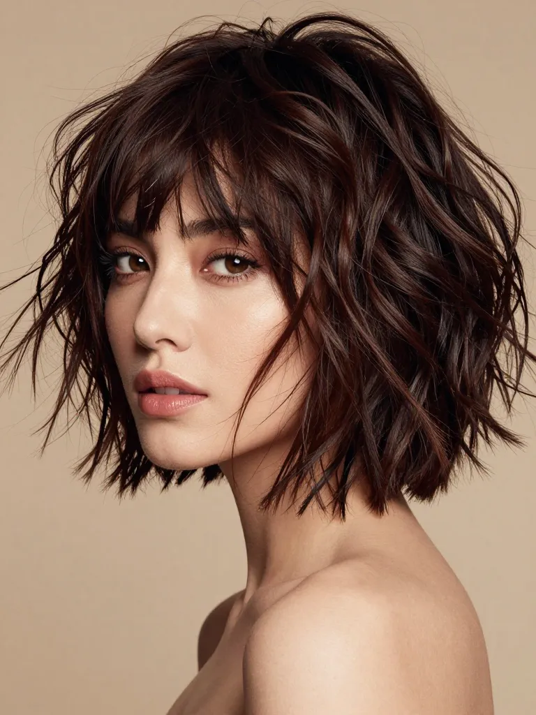 1. The Textured Bob Toss