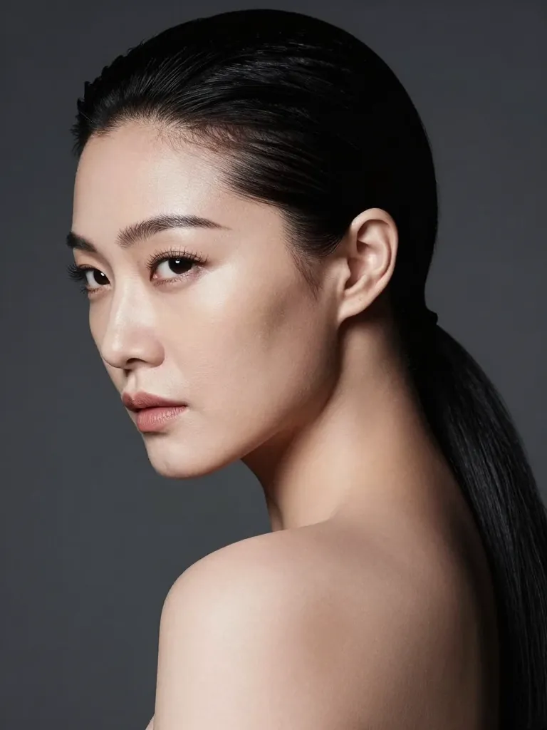 2. The Sleek Low Ponytail Crop
