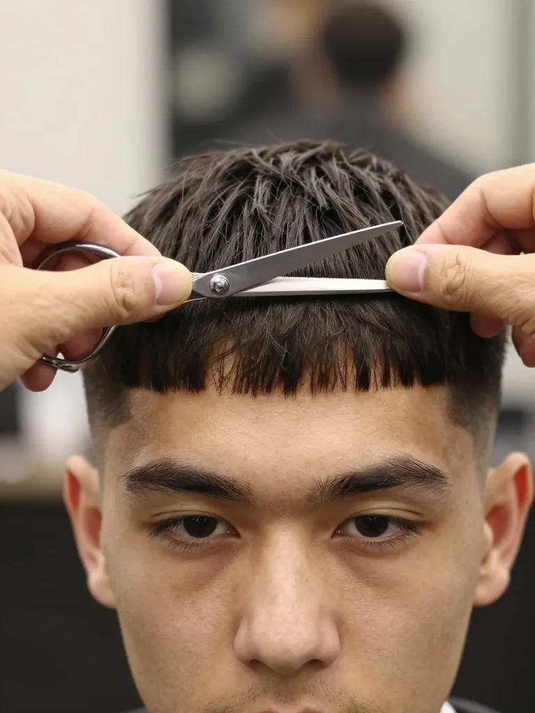 Step 1: Establish the Fringe Length and Blunt Cut