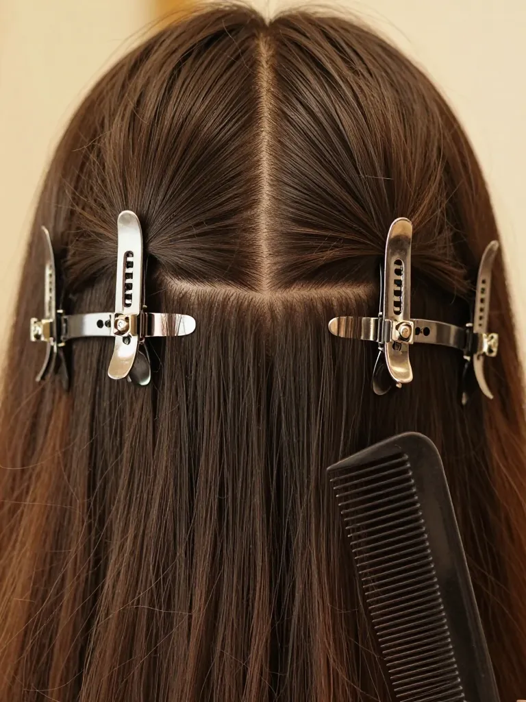 Step 2: Section and Part Your Hair