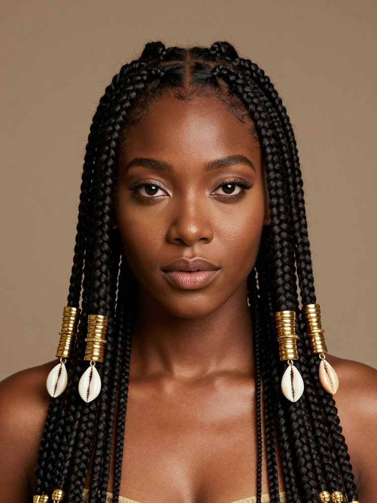 1. Classic Fulani with Center Part