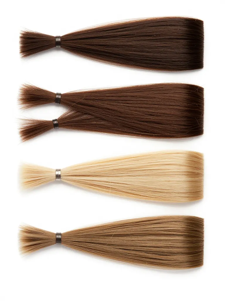 Hair color level chart from dark brown to light blonde