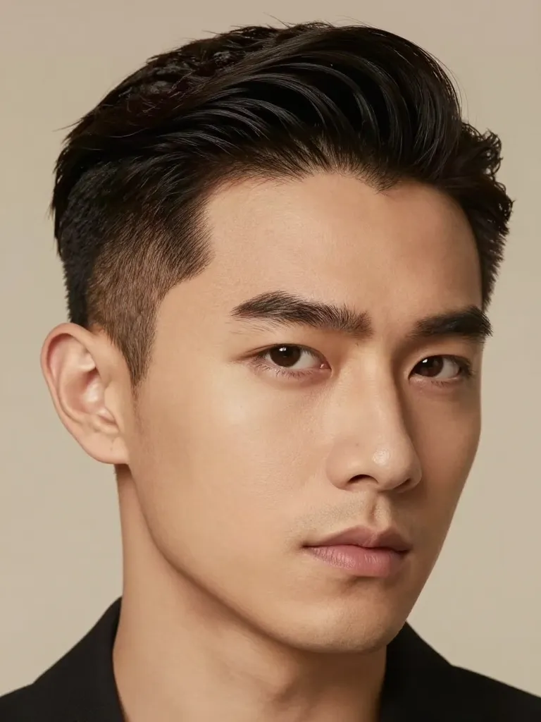 2. The Side Part with Fade