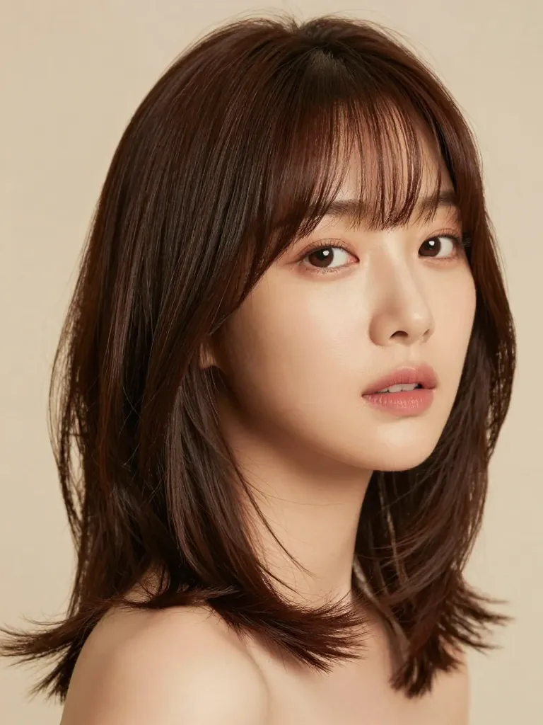 1. The Classic Hush with Curtain Side Bangs