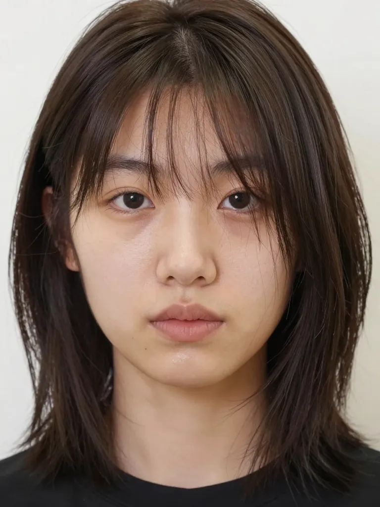 Front view comparison: fresh mullet vs 4 weeks overgrown