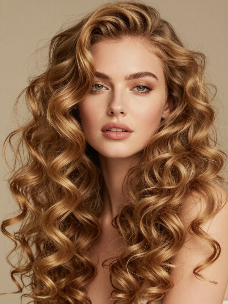 Loose romantic princess curls