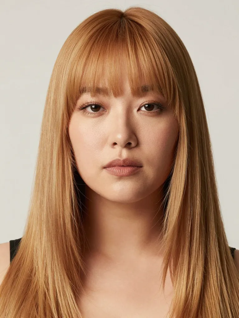 3. The Curtain Bangs + Long Length Combo
