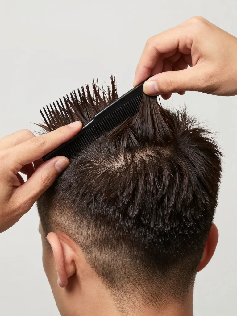 Step 1: Section the Crown Mohawk