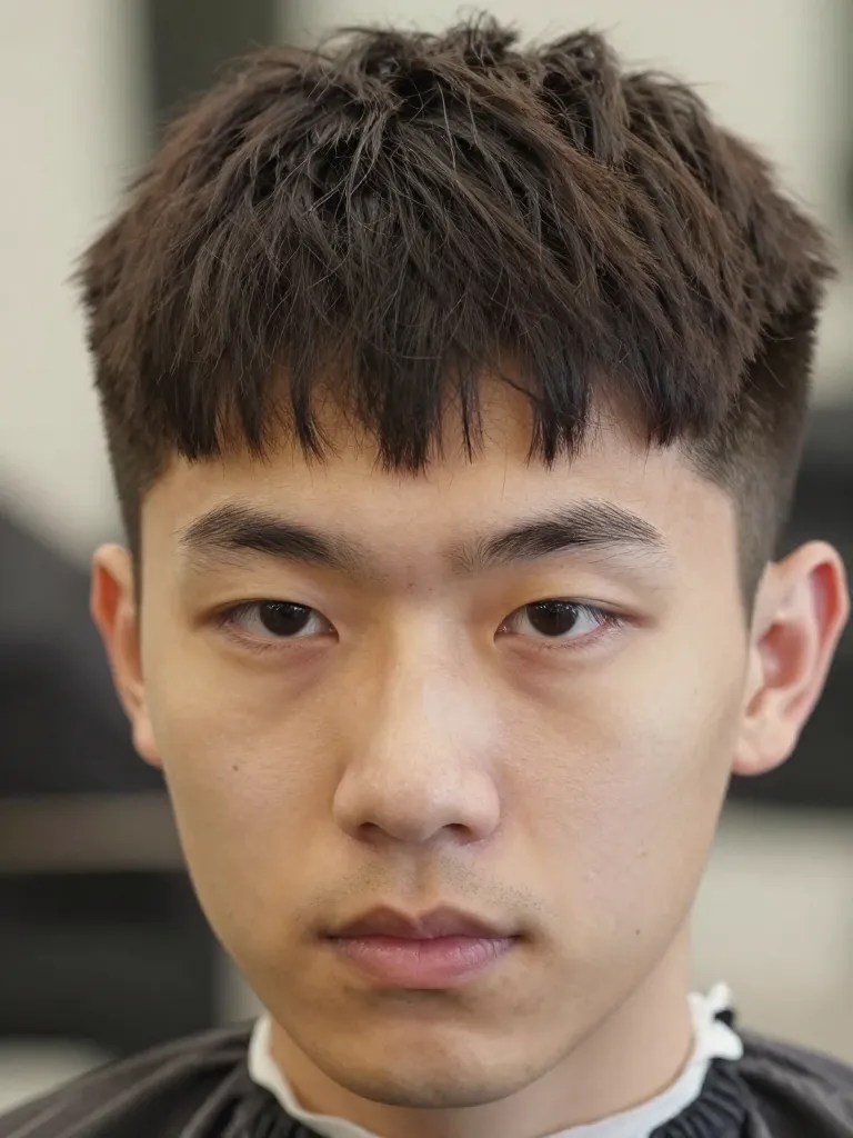 Step 2: Cut the Front for Texture - The Short Mullet for Men