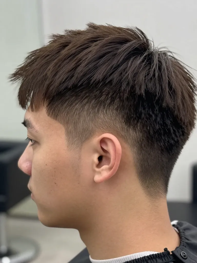 Step 4: Blend the Transition Zone - The Short Mullet for Men