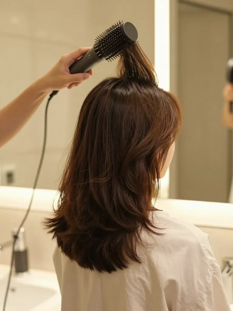 Step 2: Blow-Dry for Face-Slimming Volume