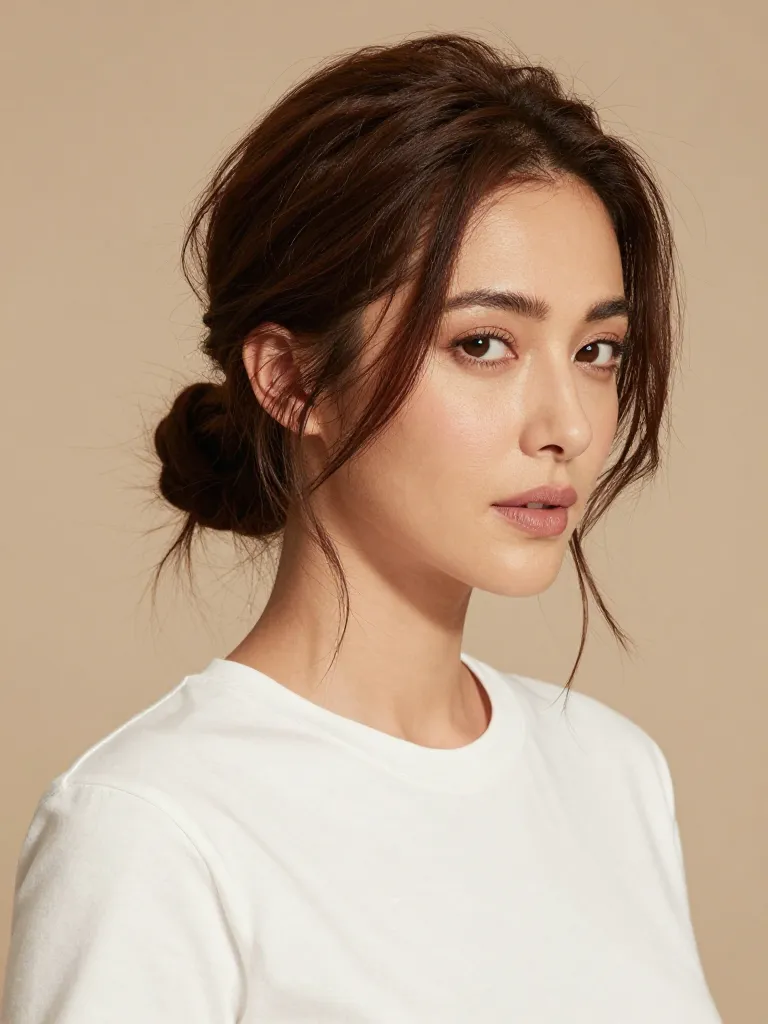 1. The Messy Low Bun That Looks Expensive